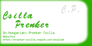 csilla prenker business card